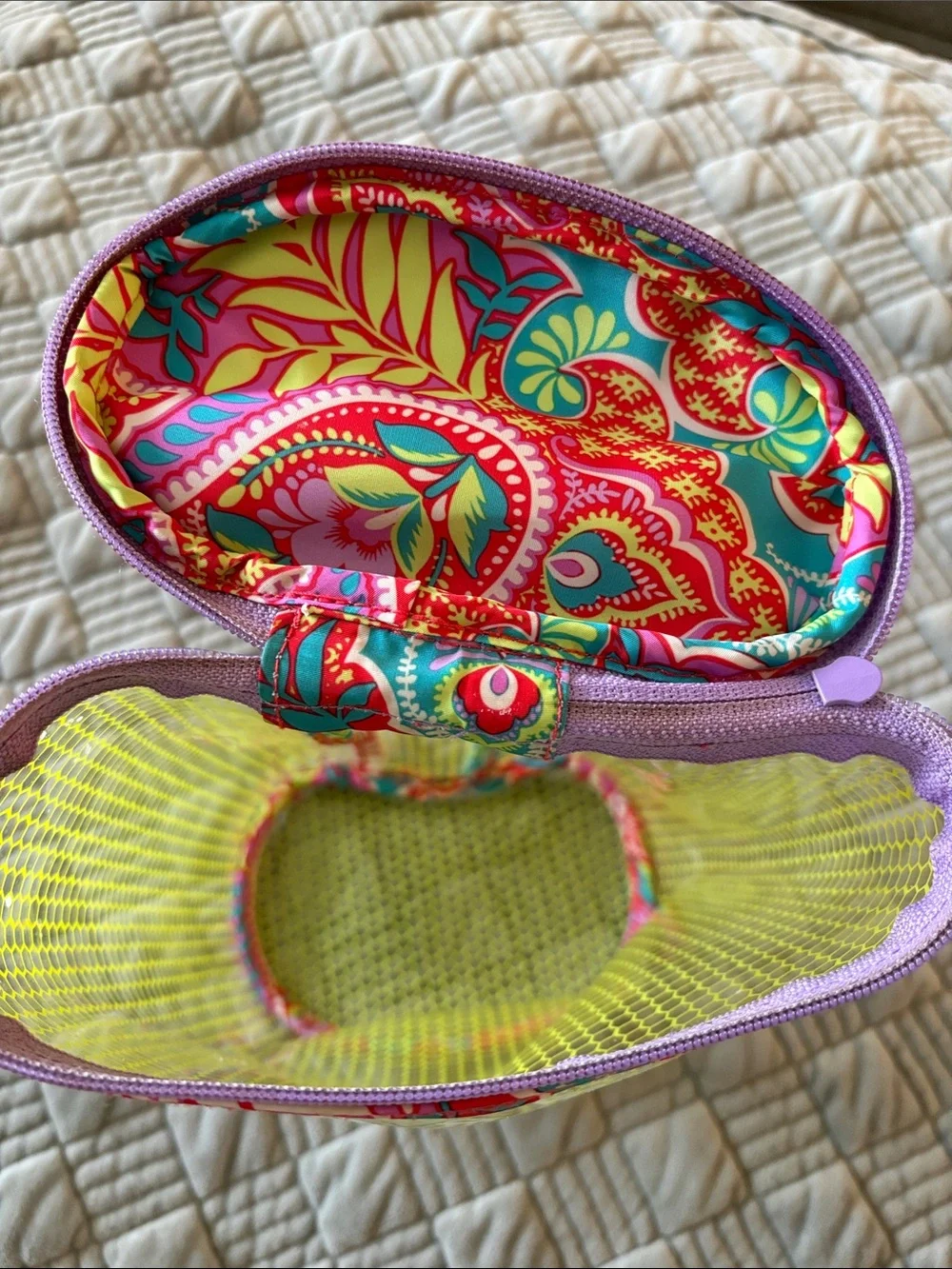 Vera Bradley Clear Lotion Bag Cosmetic Travel Paisley in Paradise
